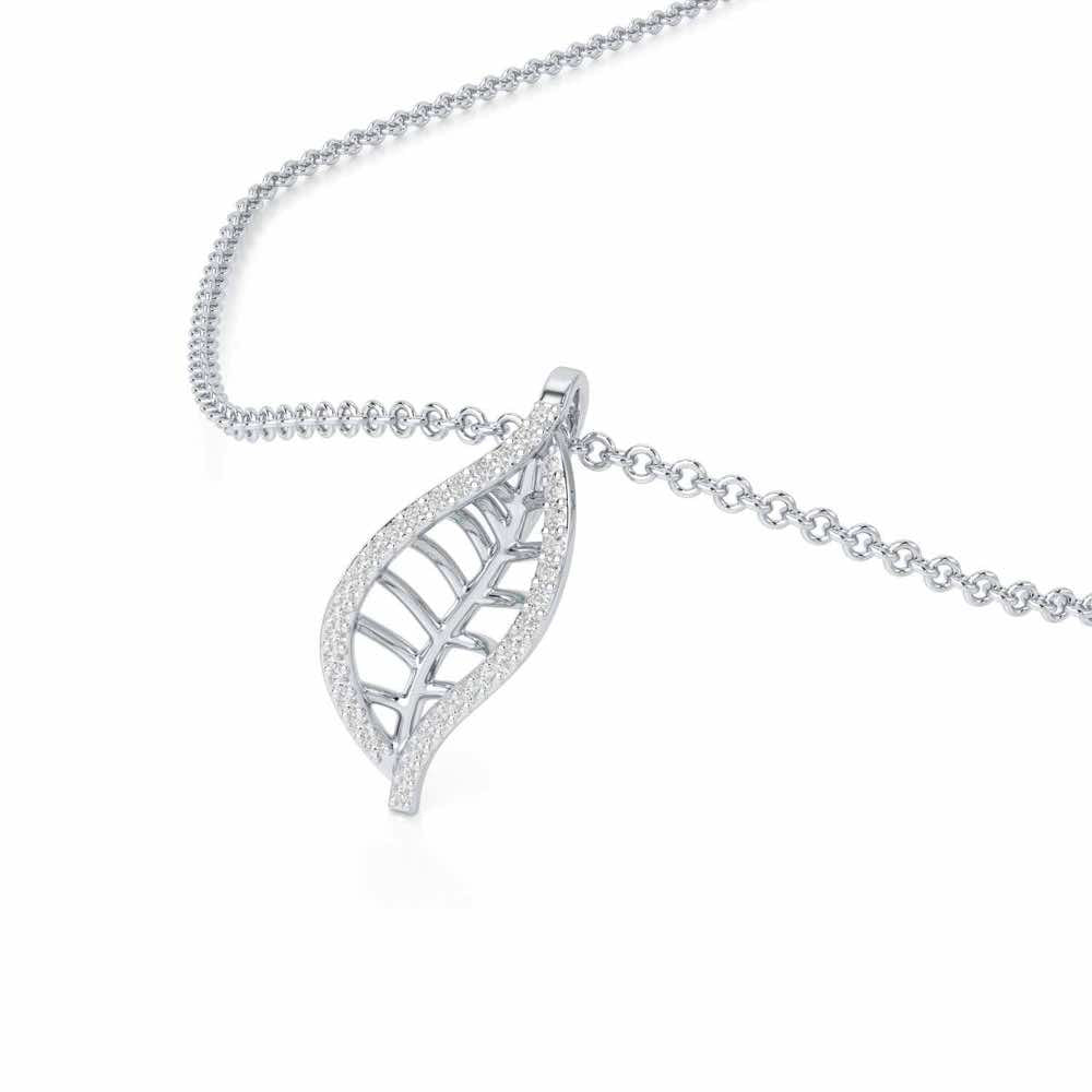 Sublte Charm Silver Pendant - White Gold - Image 2