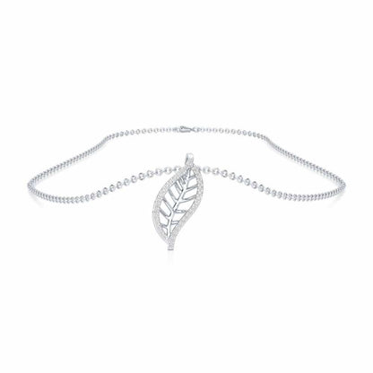 Sublte Charm Silver Pendant - White Gold - Image 3