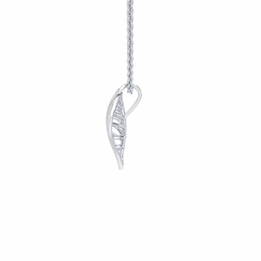 Sublte Charm Silver Pendant - White Gold - Image 4