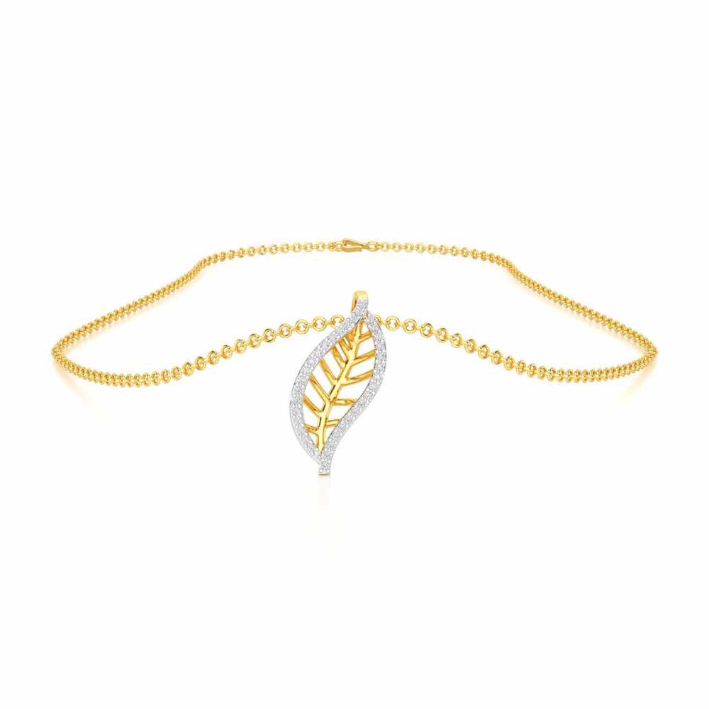 Sublte Charm Silver Pendant - Yellow Gold - Image 3
