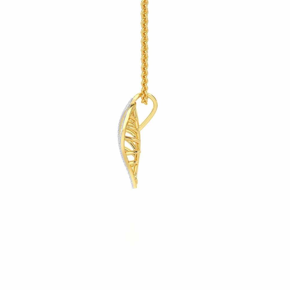 Sublte Charm Silver Pendant - Yellow Gold - Image 4