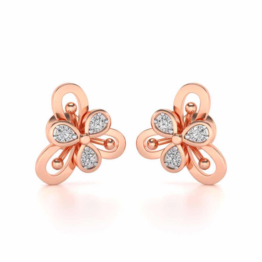 Subtile Silver Studs - Rose Gold - Image 1