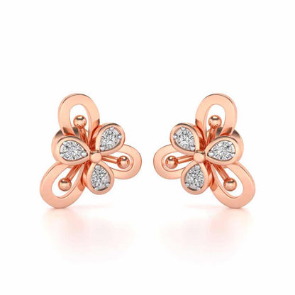 Subtile Silver Studs - Rose Gold - Image 1