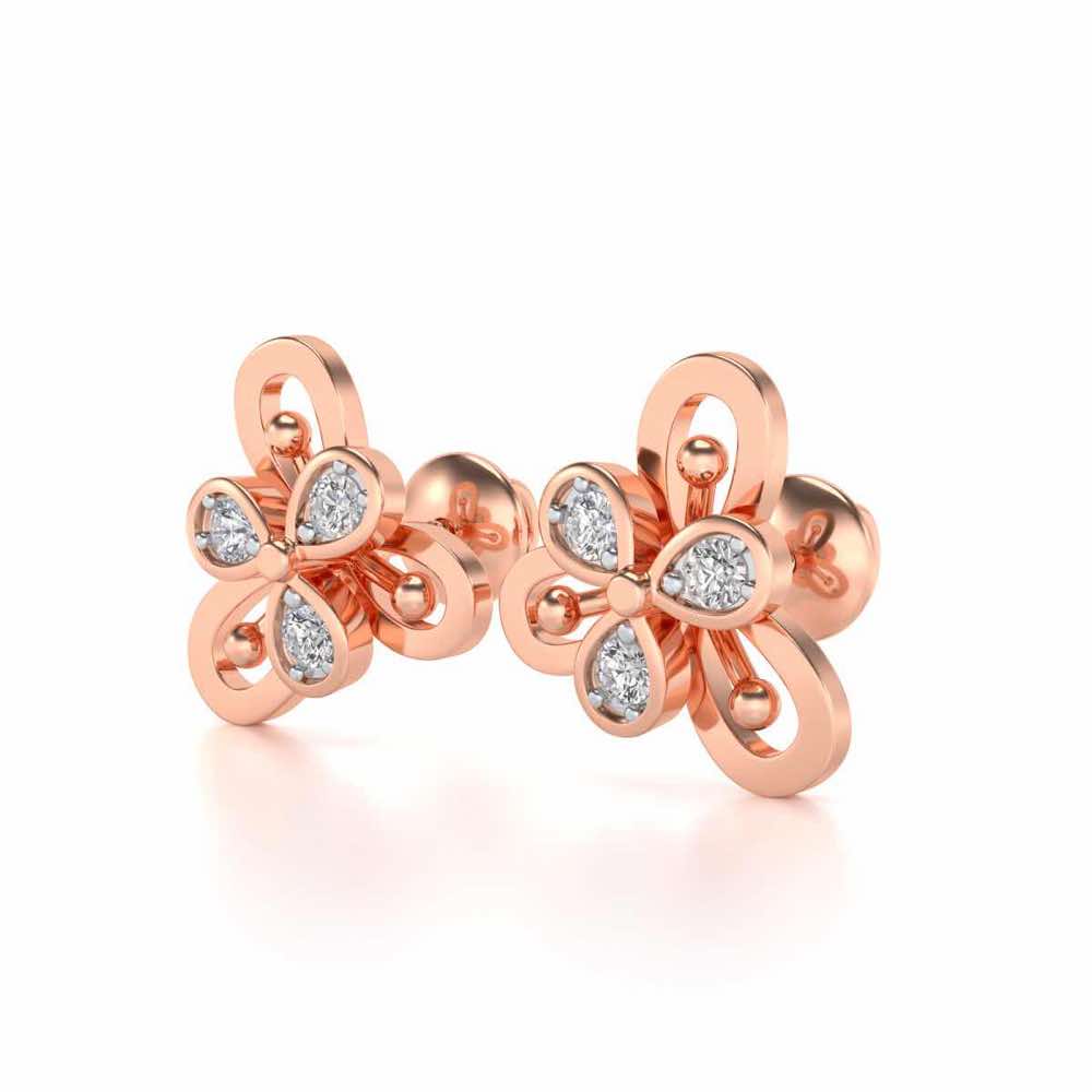 Subtile Silver Studs - Rose Gold - Image 3