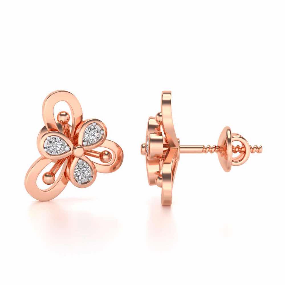Subtile Silver Studs - Rose Gold - Image 4
