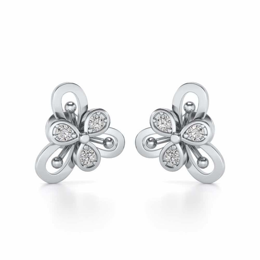 Subtile Silver Studs - White Gold - Image 1