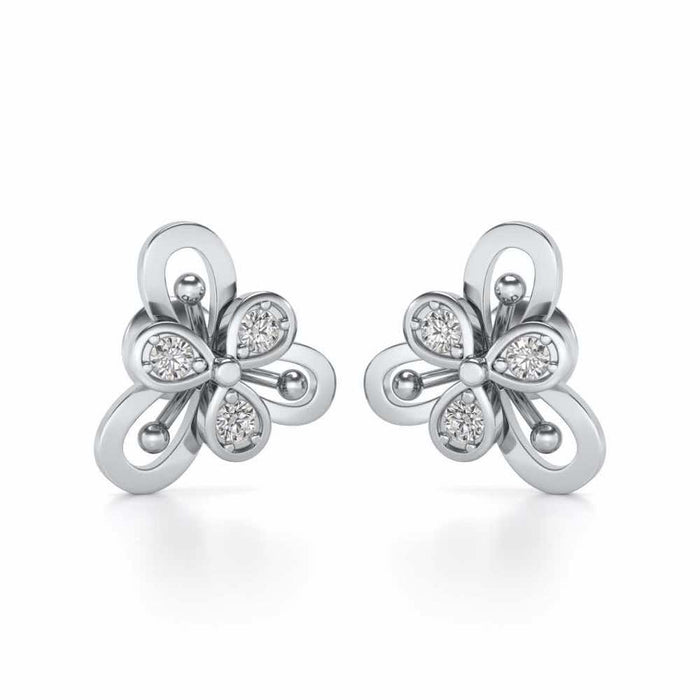 Subtile Silver Studs - White Gold - Image 1