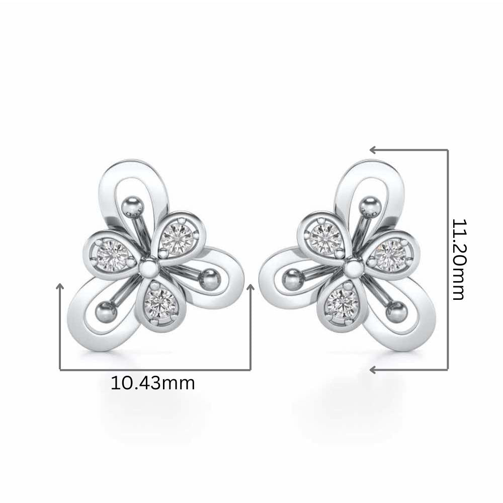 Subtile Silver Studs - White Gold - Image 2