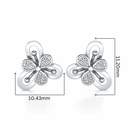 Subtile Silver Studs - White Gold - Image 2