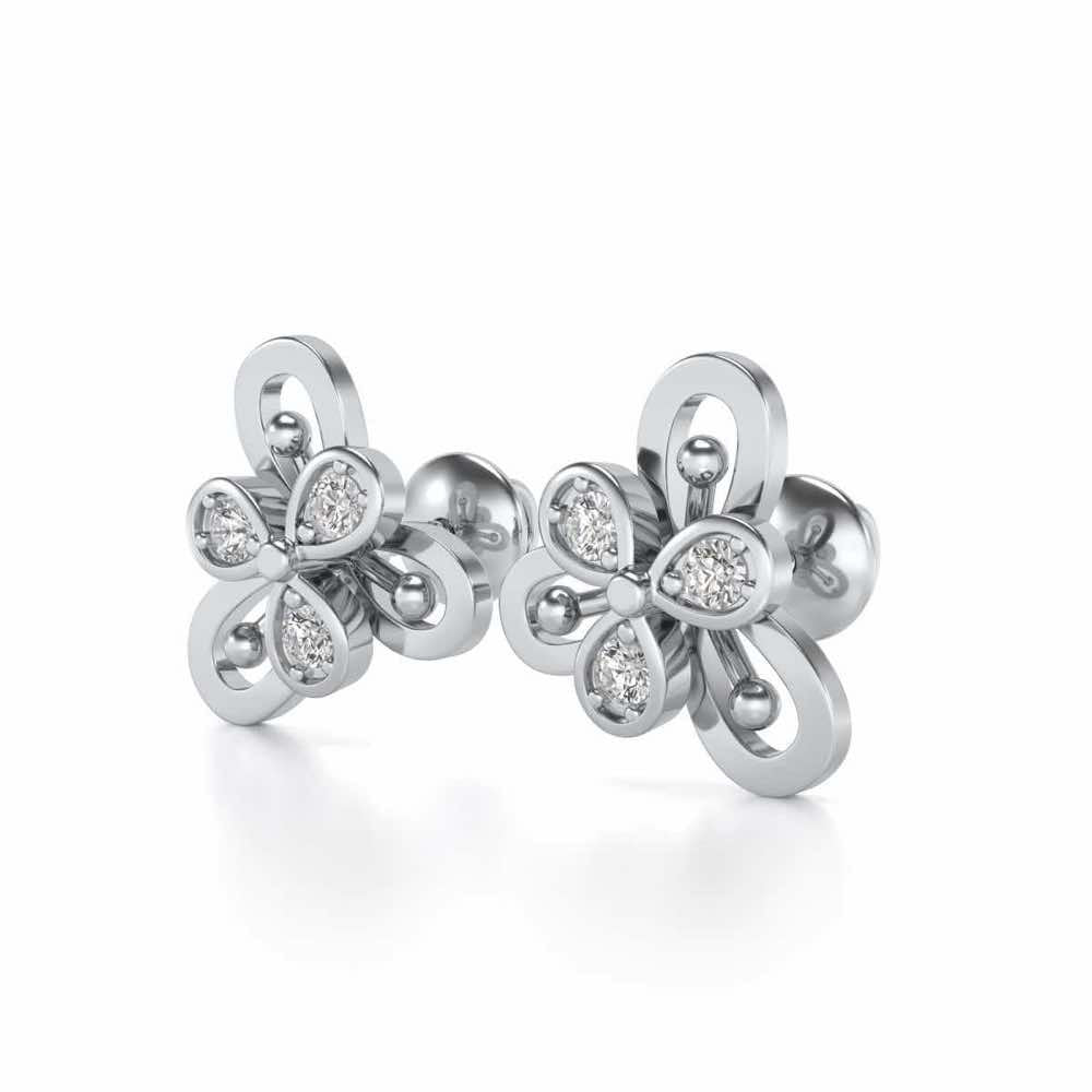 Subtile Silver Studs - White Gold - Image 3