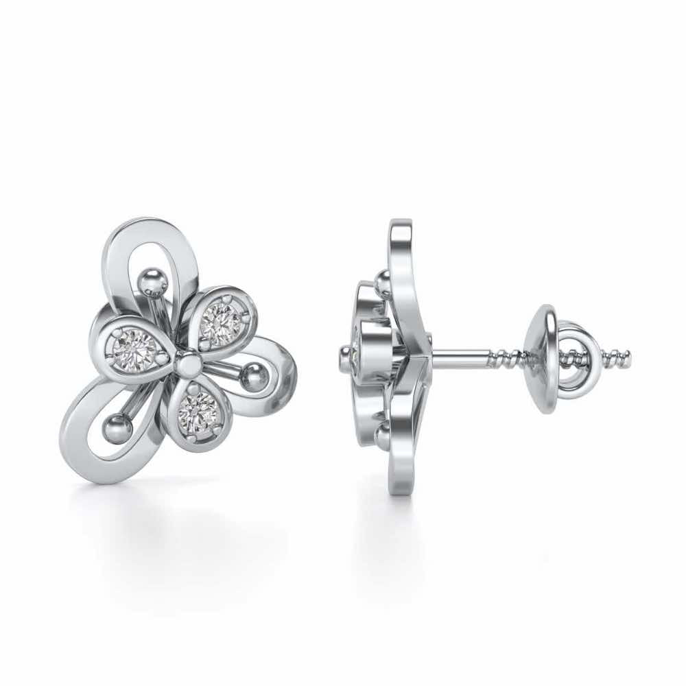 Subtile Silver Studs - White Gold - Image 4