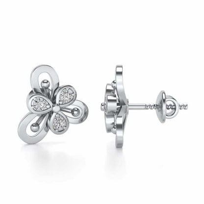 Subtile Silver Studs - White Gold - Image 4