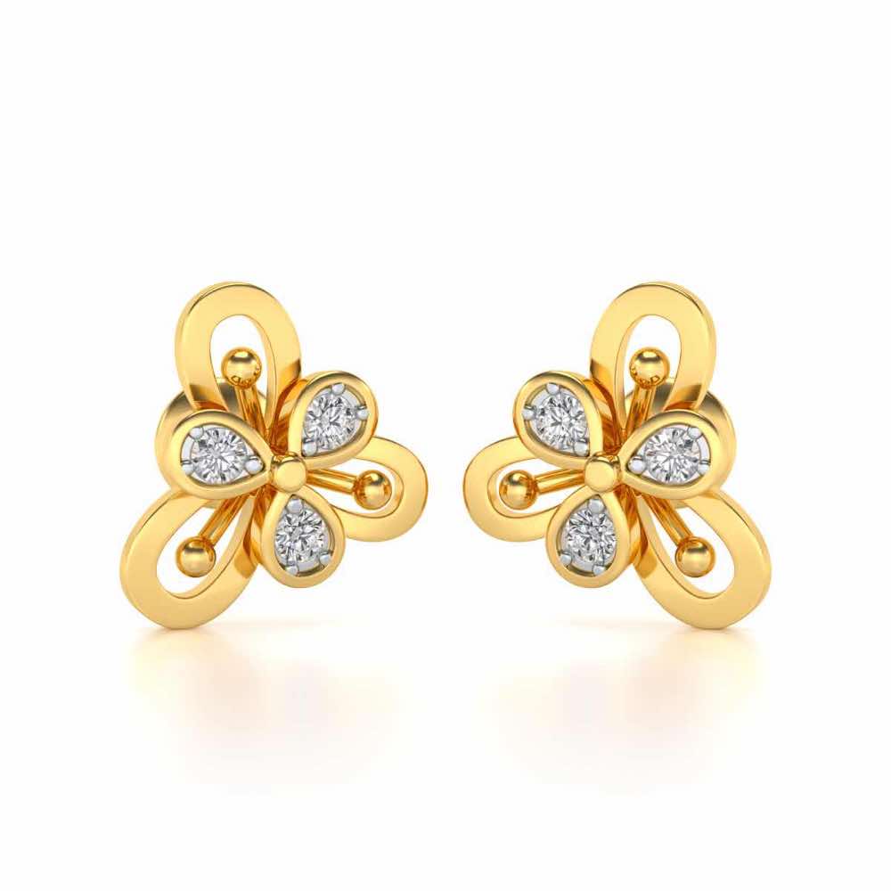 Subtile Silver Studs - Yellow Gold - Image 1