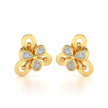 Subtile Silver Studs - Yellow Gold - Image 1