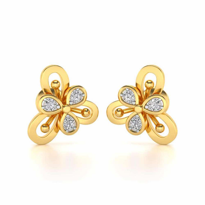 Subtile Silver Studs - Yellow Gold - Image 1