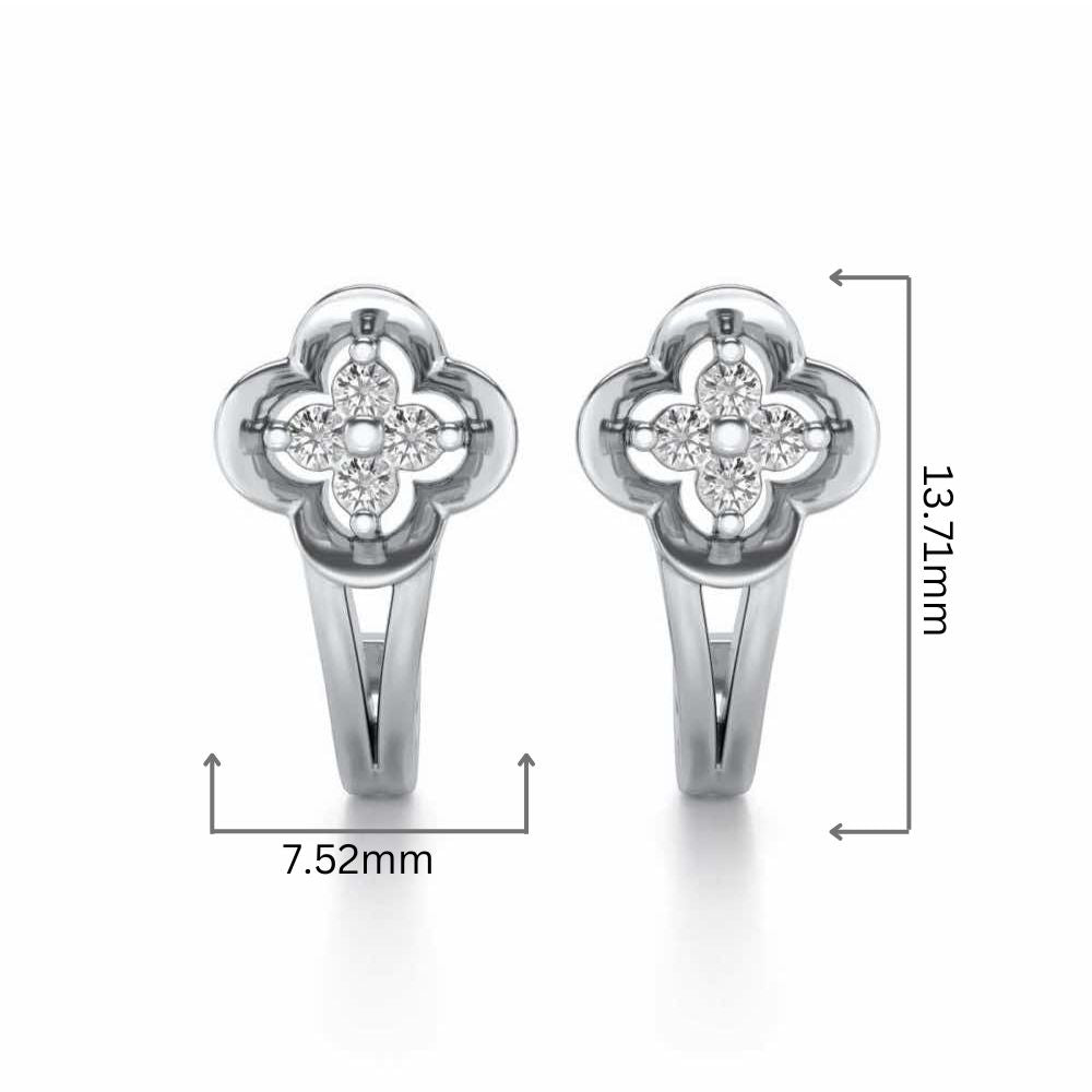 Subtle Silver Bali Earrings - White Gold - Image 2