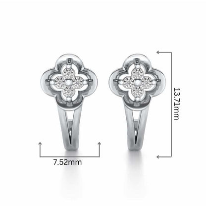 Subtle Silver Bali Earrings - White Gold - Image 2