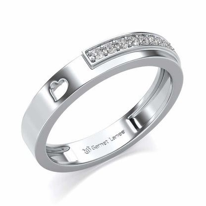 Subtle Silver Band Ring - White Gold - Image 1