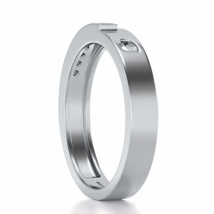 Subtle Silver Band Ring - White Gold - Image 3