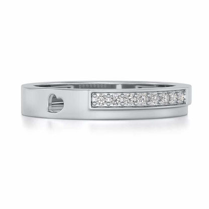 Subtle Silver Band Ring - White Gold - Image 4
