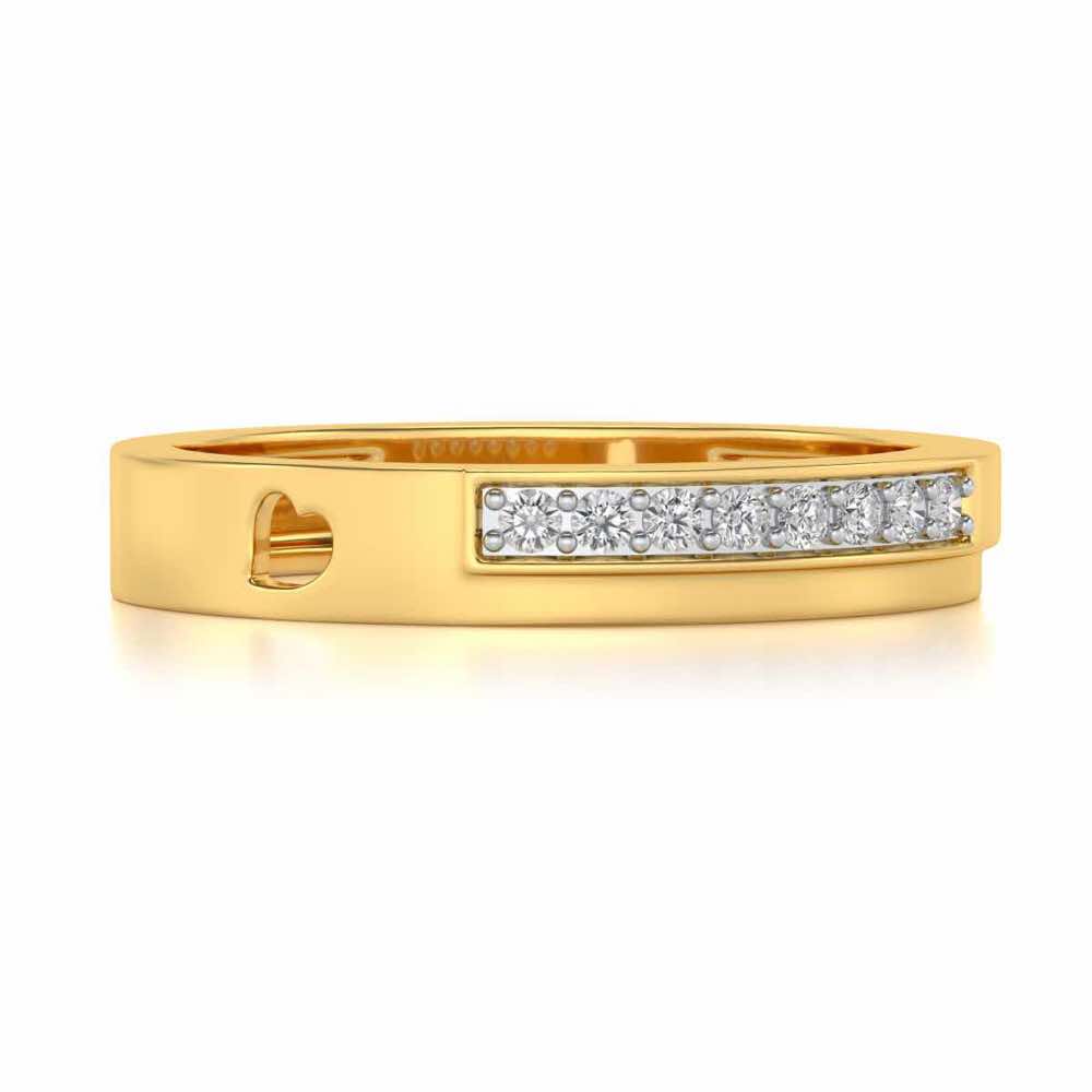 Subtle Silver Band Ring - Yellow Gold - Image 4