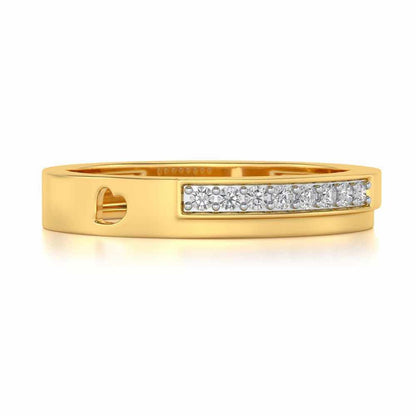 Subtle Silver Band Ring - Yellow Gold - Image 4