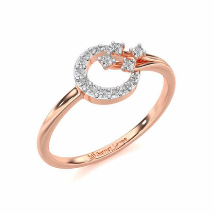 Subtle Glow Silver Ring - Rose Gold - Image 1