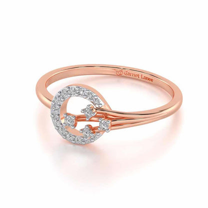 Subtle Glow Silver Ring - Rose Gold - Image 2