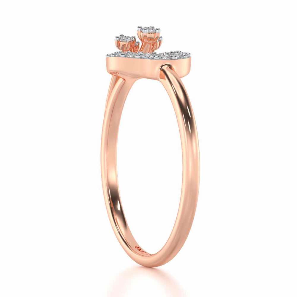 Subtle Glow Silver Ring - Rose Gold - Image 3