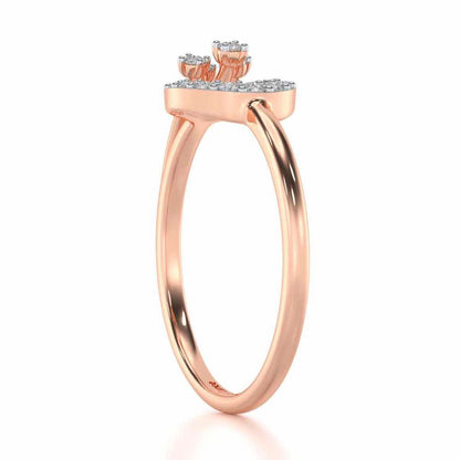 Subtle Glow Silver Ring - Rose Gold - Image 3