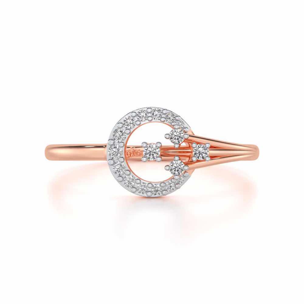 Subtle Glow Silver Ring - Rose Gold - Image 4