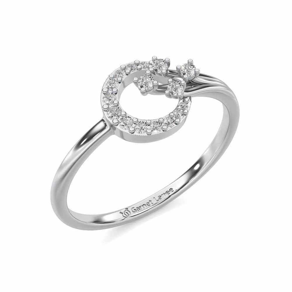 Subtle Glow Silver Ring - White Gold - Image 1
