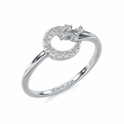 Subtle Glow Silver Ring - White Gold - Image 1
