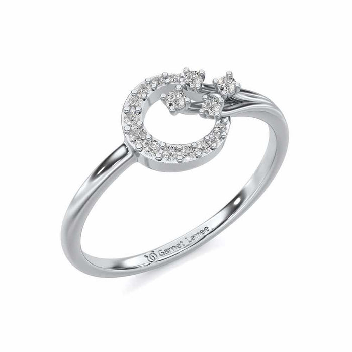 Subtle Glow Silver Ring - White Gold - Image 1