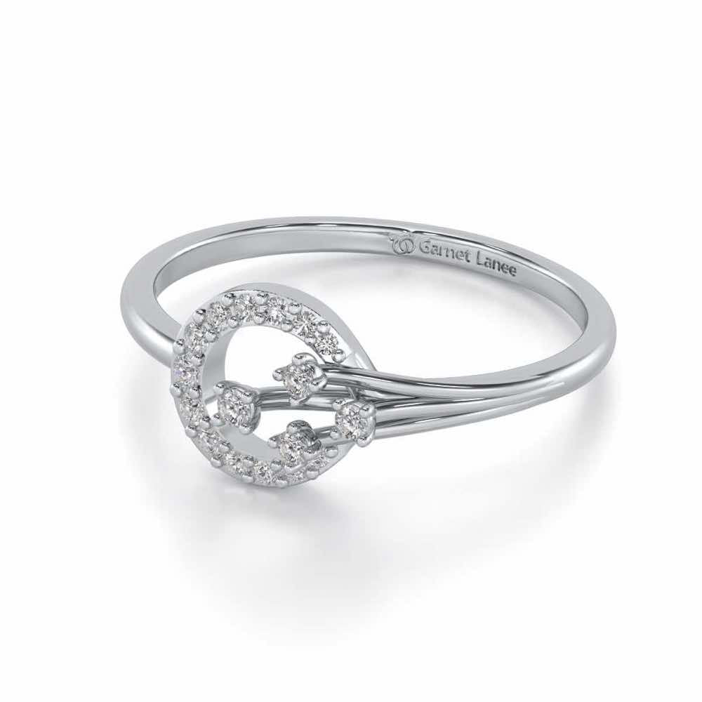 Subtle Glow Silver Ring - White Gold - Image 2