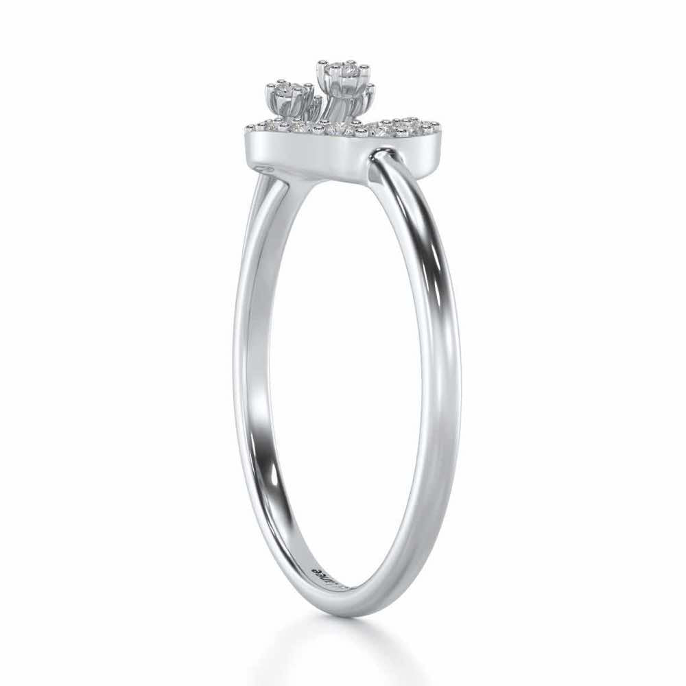 Subtle Glow Silver Ring - White Gold - Image 3
