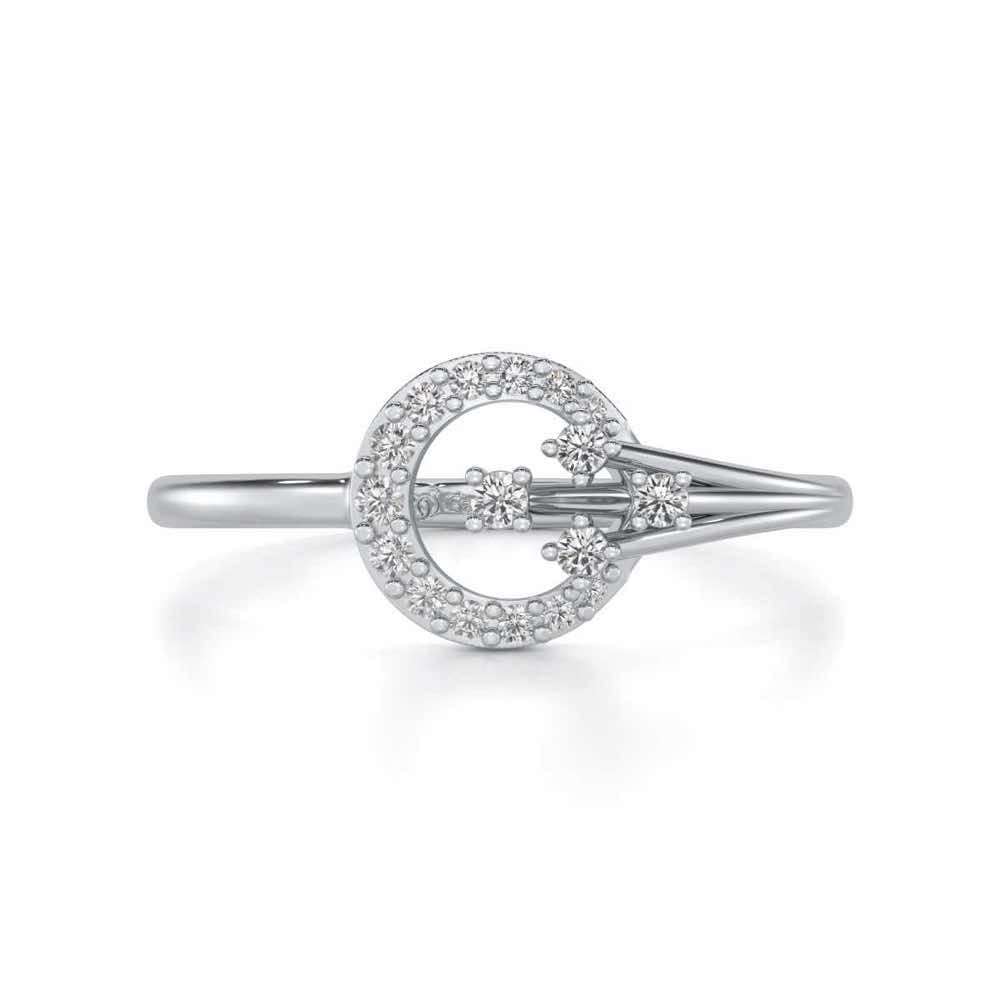 Subtle Glow Silver Ring - White Gold - Image 4