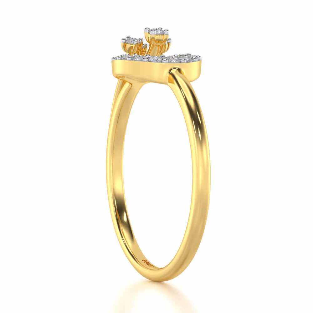 Subtle Glow Silver Ring - Yellow Gold - Image 3