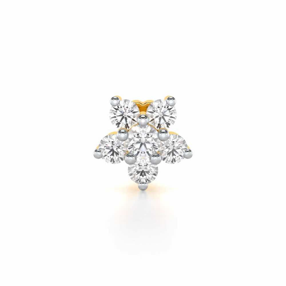 Subtle Luminance Silver Nosepin - Yellow Gold - Image 1