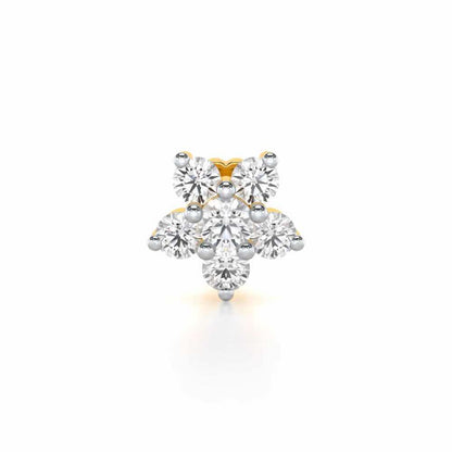 Subtle Luminance Silver Nosepin - Yellow Gold - Image 1