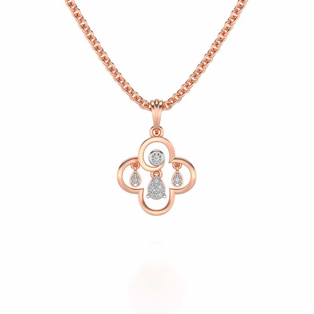 Subtle Shimmer Silver Pendant - Rose Gold - Image 1