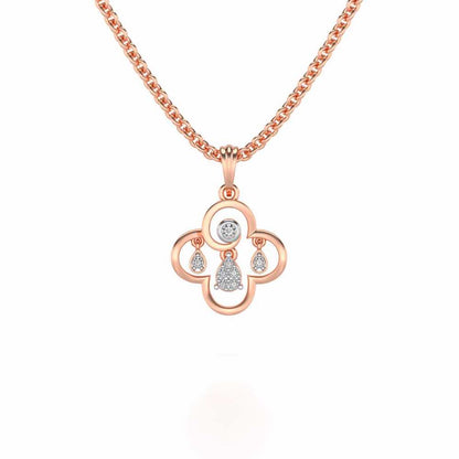 Subtle Shimmer Silver Pendant - Rose Gold - Image 1