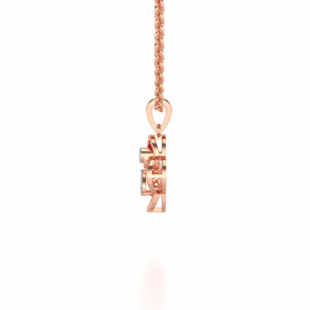 Subtle Shimmer Silver Pendant - Rose Gold - Image 4