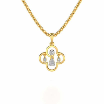 Subtle Shimmer Silver Pendant - Yellow Gold - Image 1