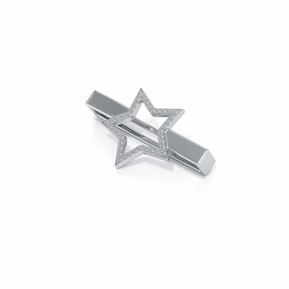 Subtle Star Silver Watch Band - White Gold - Image 3