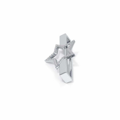 Subtle Star Silver Watch Band - White Gold - Image 4