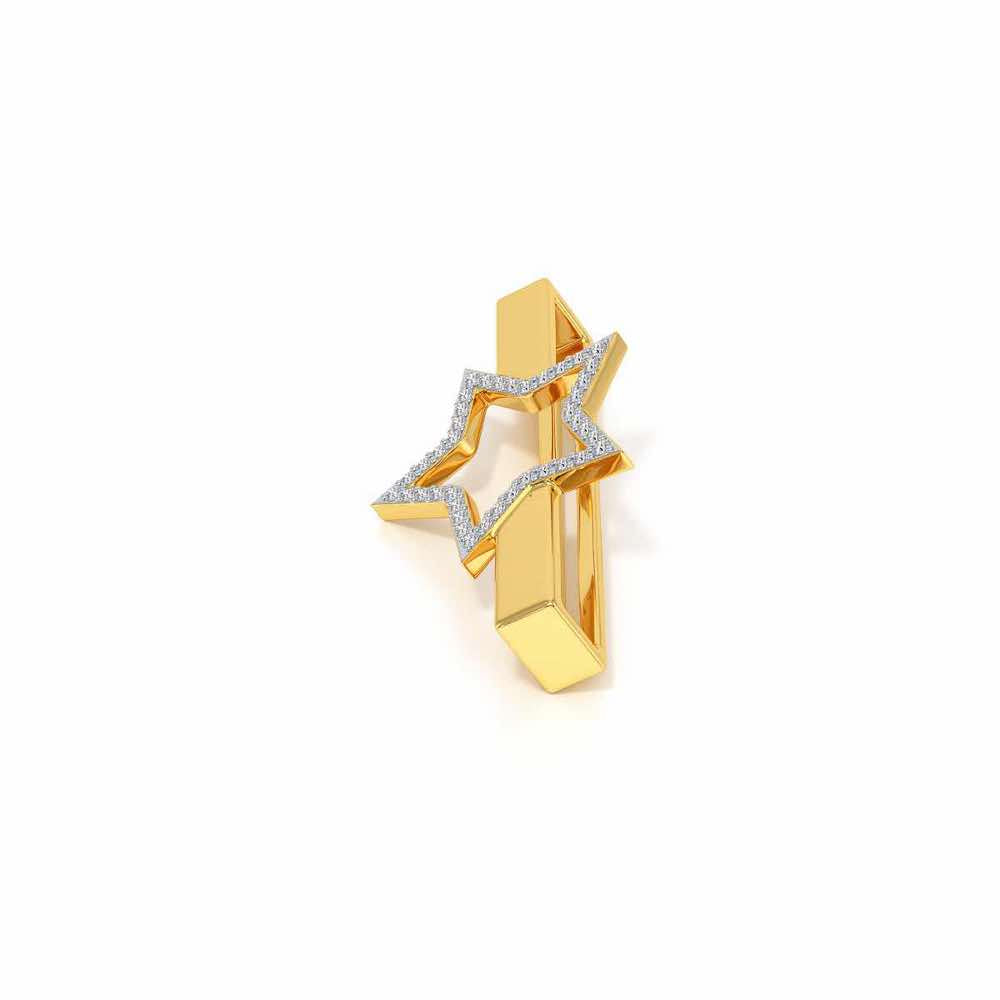 Subtle Star Silver Watch Band - Yellow Gold - Image 4