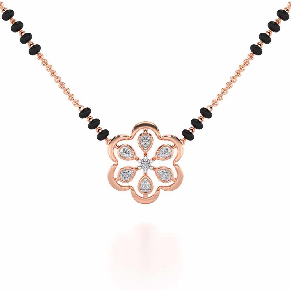Sudarshan Silver Mangalsutra - Rose Gold - Image 1