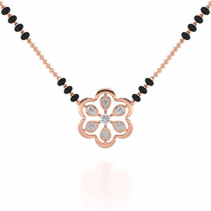 Sudarshan Silver Mangalsutra - Rose Gold - Image 1