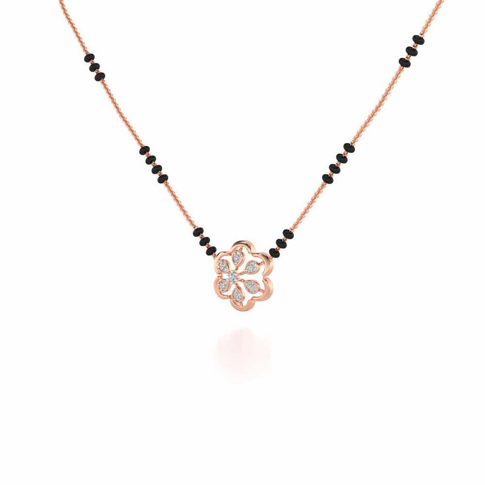 Sudarshan Silver Mangalsutra - Rose Gold - Image 2